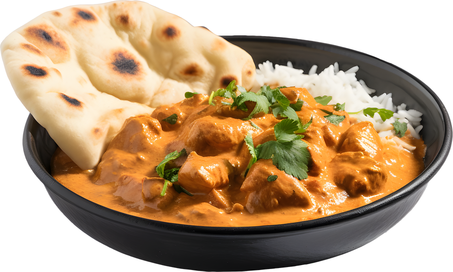 Delicious butter chicken, Indian food.